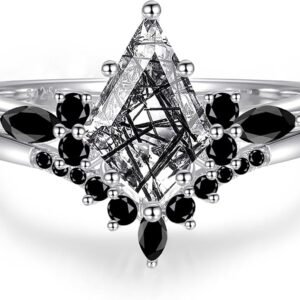 Natural Gemstone Rings Sterling Silver Engagement Rings for Women